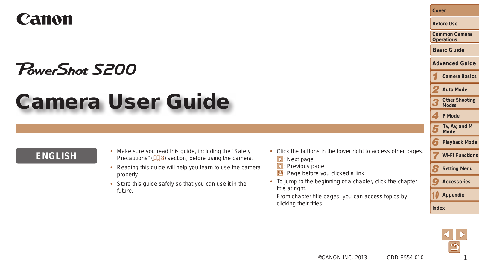 Canon PowerShot S200, S200 Powershot User Manual