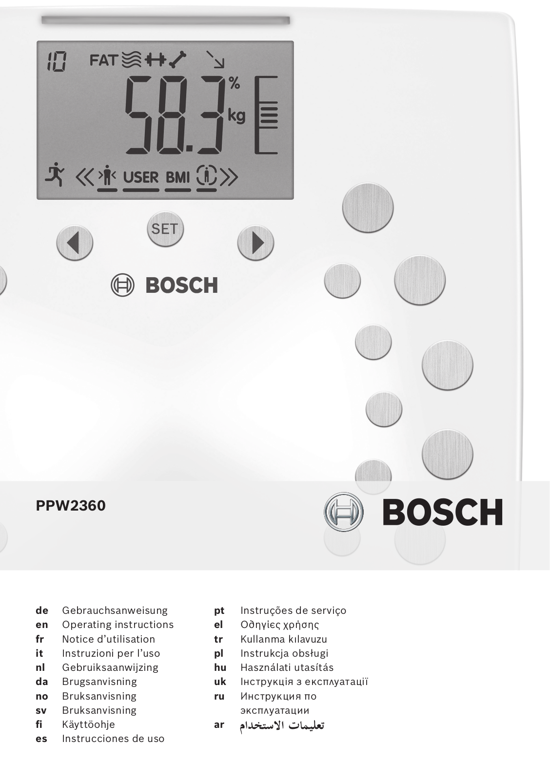 Bosch PPW2360 User Manual