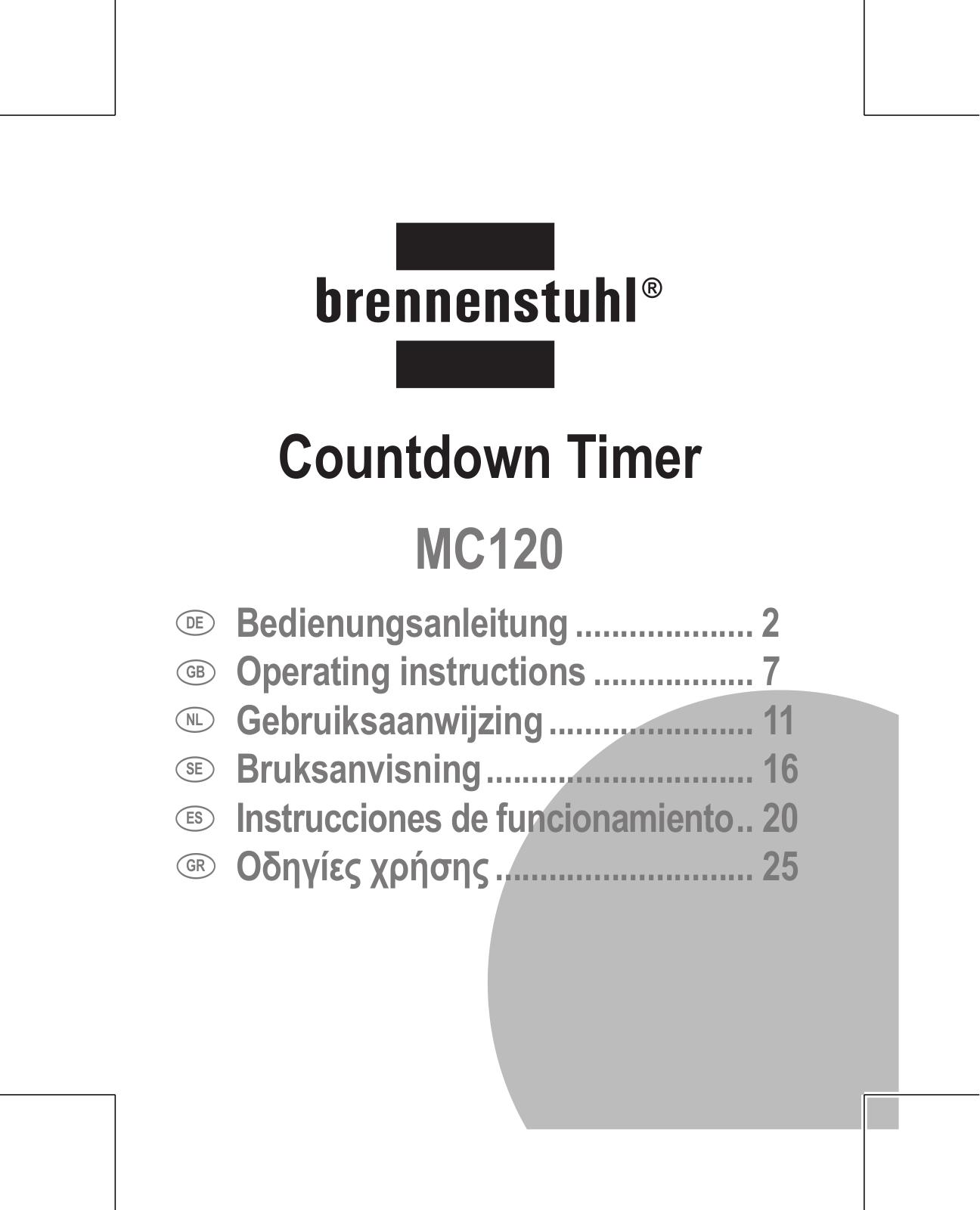 Brennenstuhl MC120 User guide