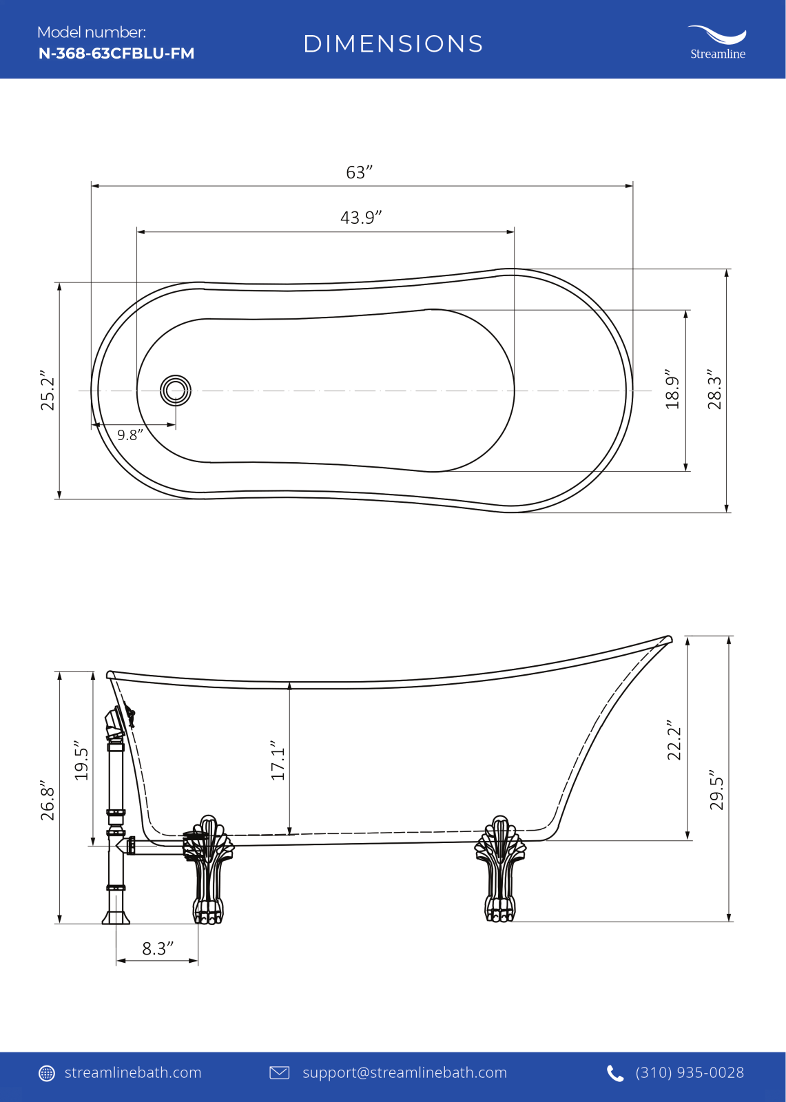 Streamline Bath SLBH6348 Specifications - ManualMachine.com
