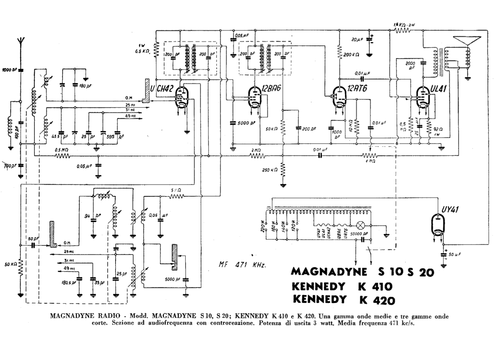 Magnadyne s10, s20 schematic