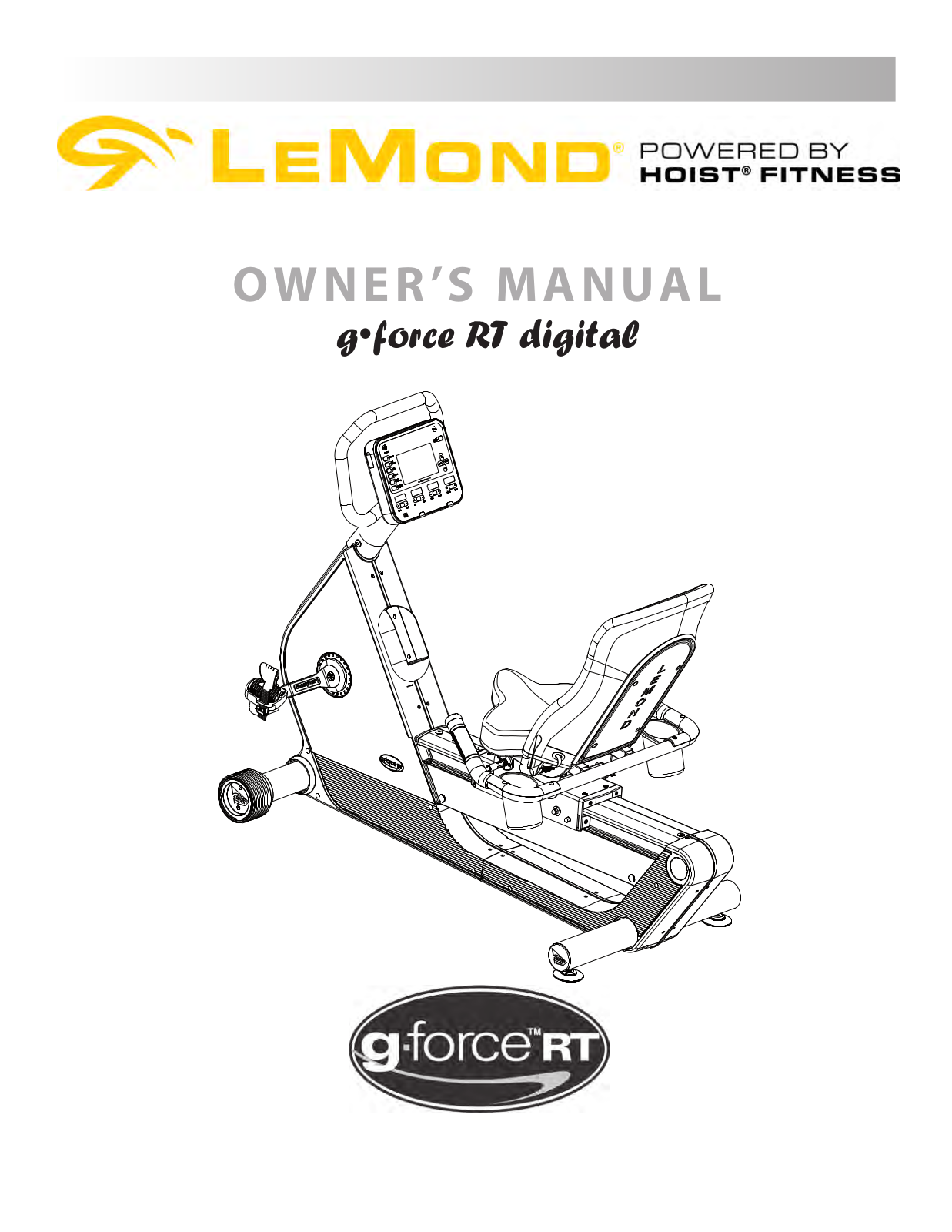 LeMond G-FORCE RT User Manual