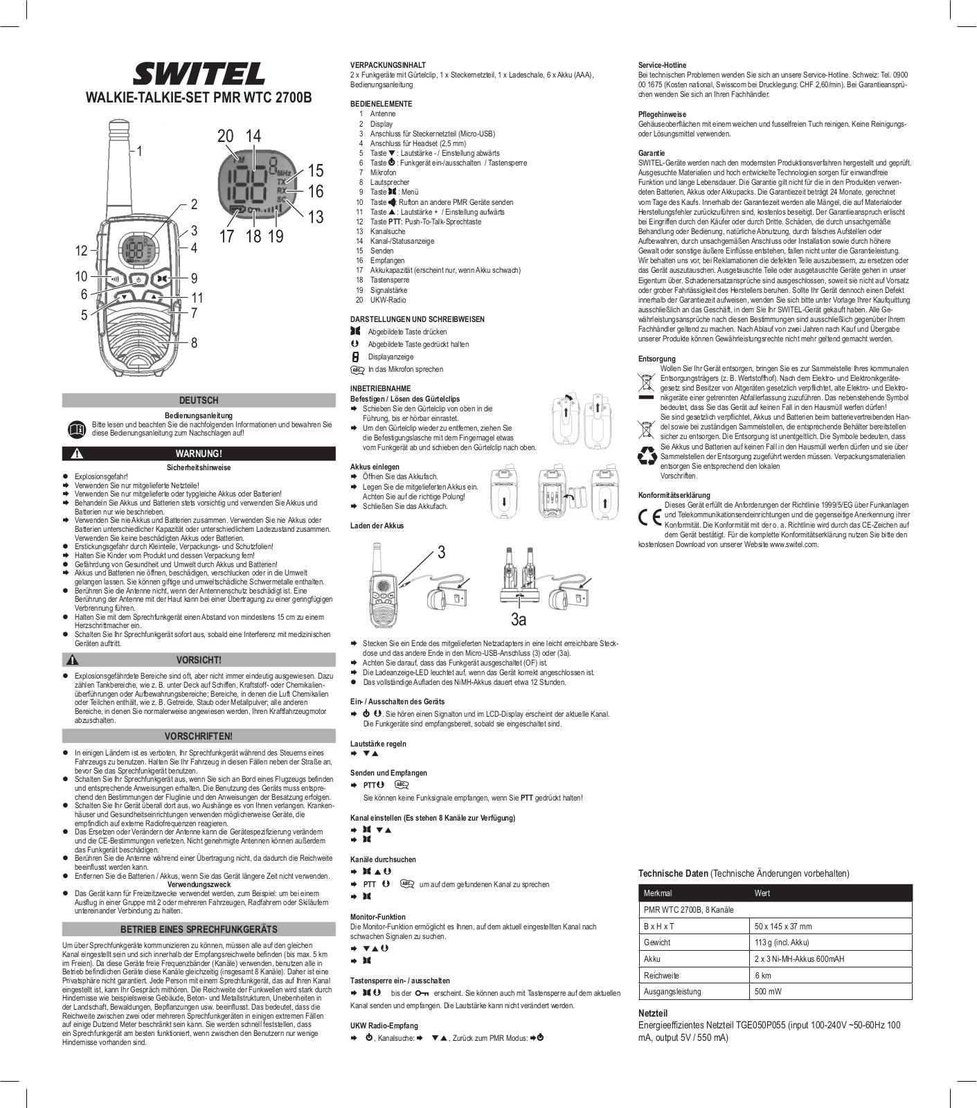 Switel WTC 2700B User Manual