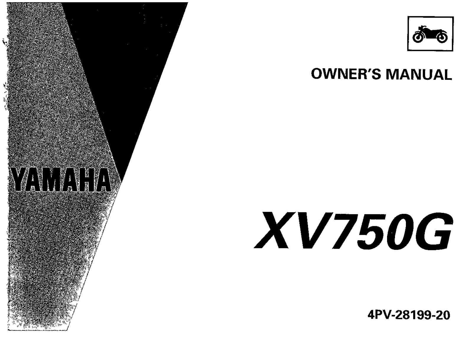 Yamaha XV750 G 1995 Owner's manual