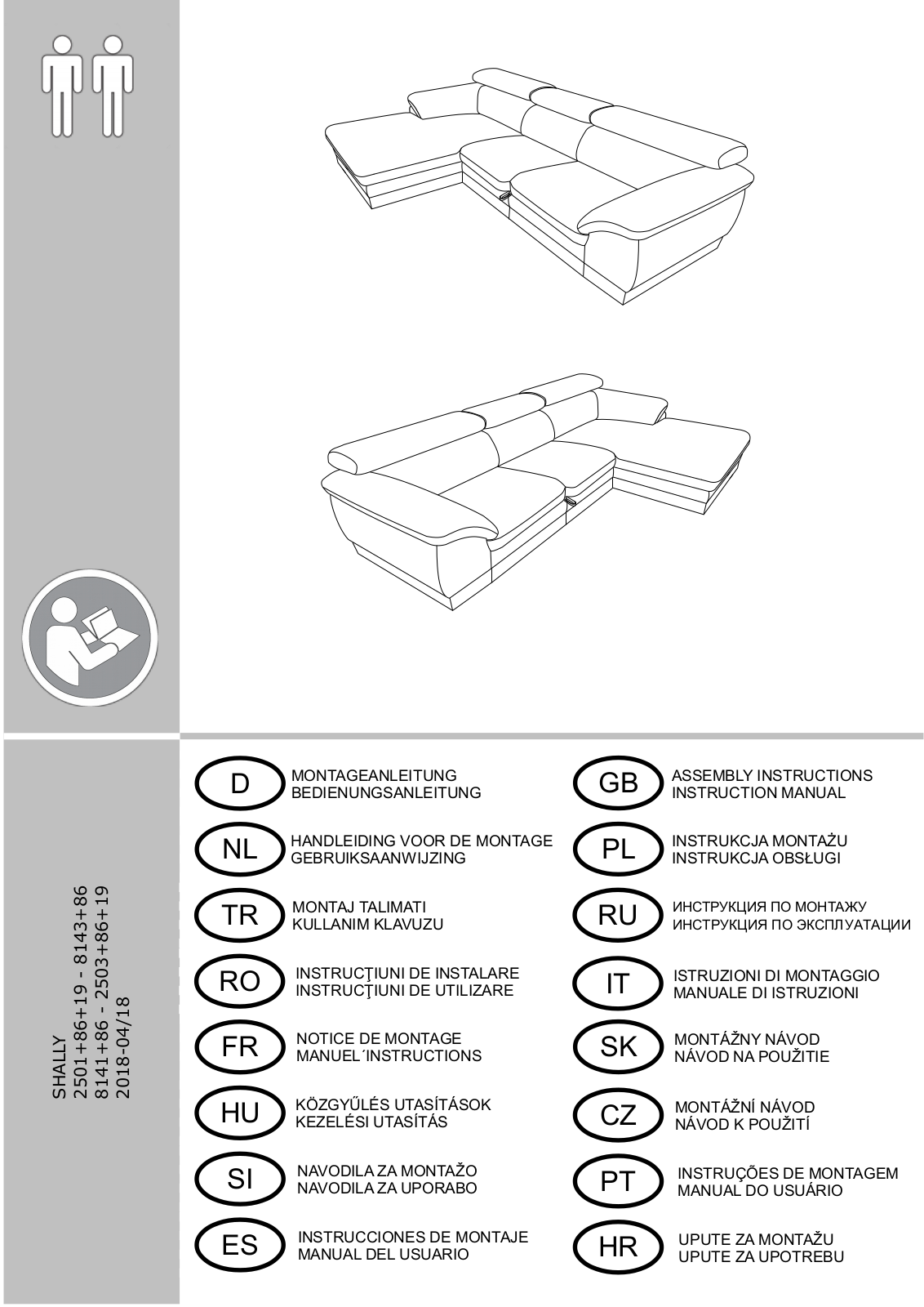 Home affaire Shally Assembly instructions