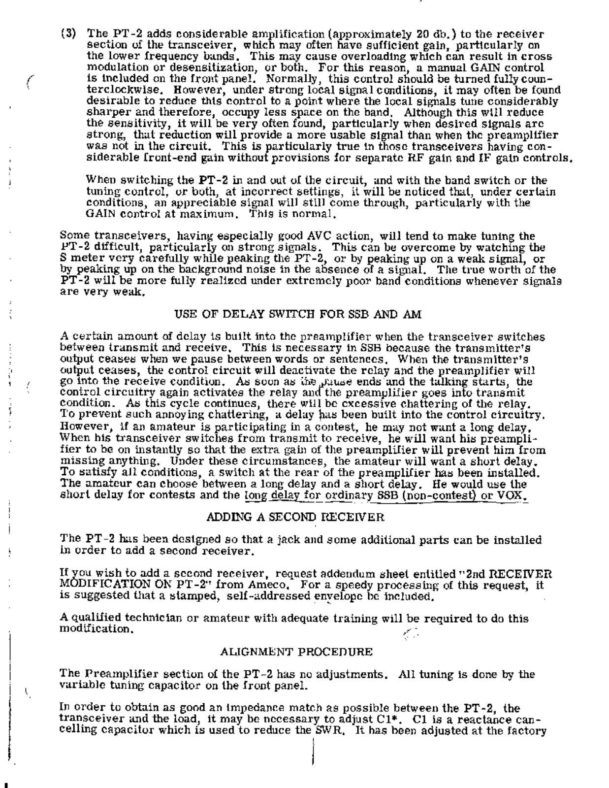 AMECO PT - 2 Operator Manual (PAGE 4)