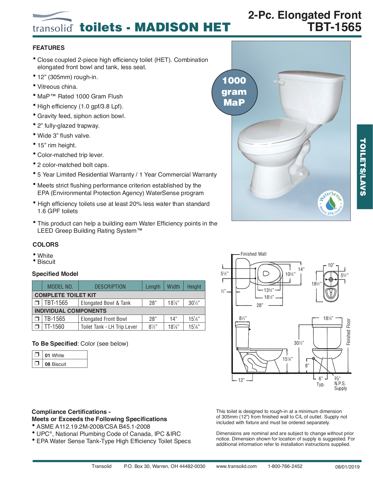 Transolid SBSW9752 Specifications - ManualMachine.com