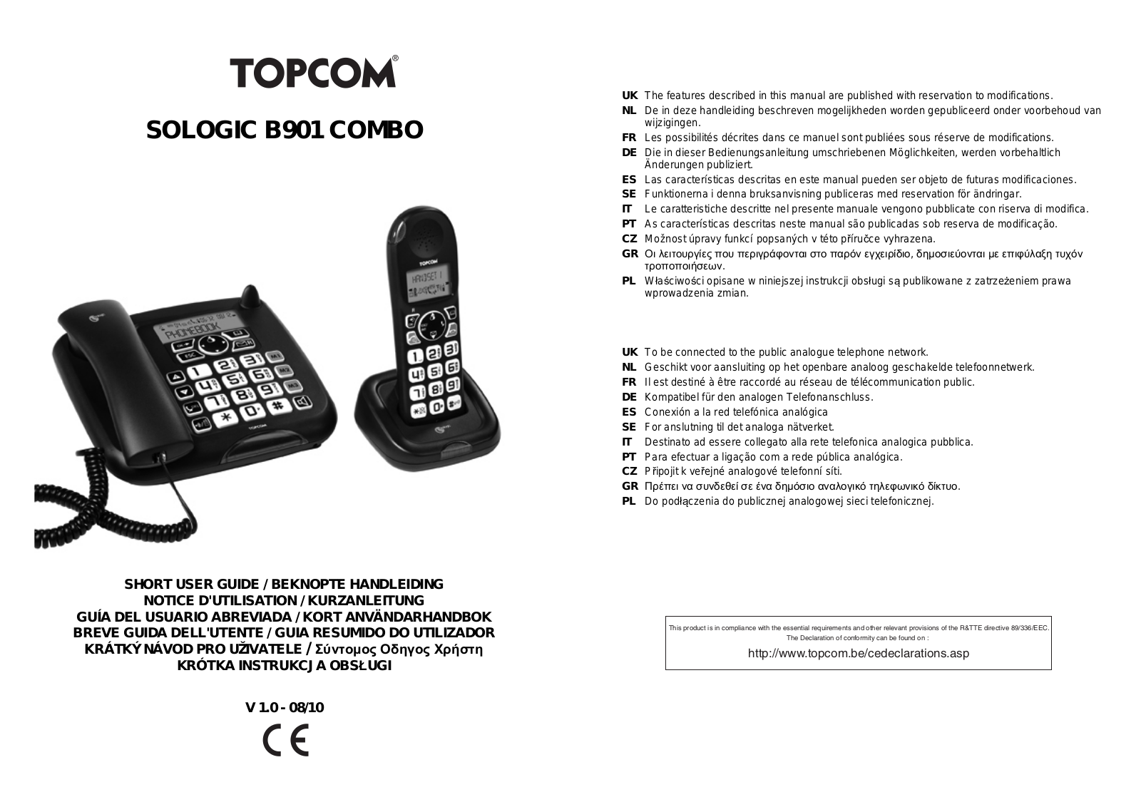 TOPCOM B901 Combo User Manual