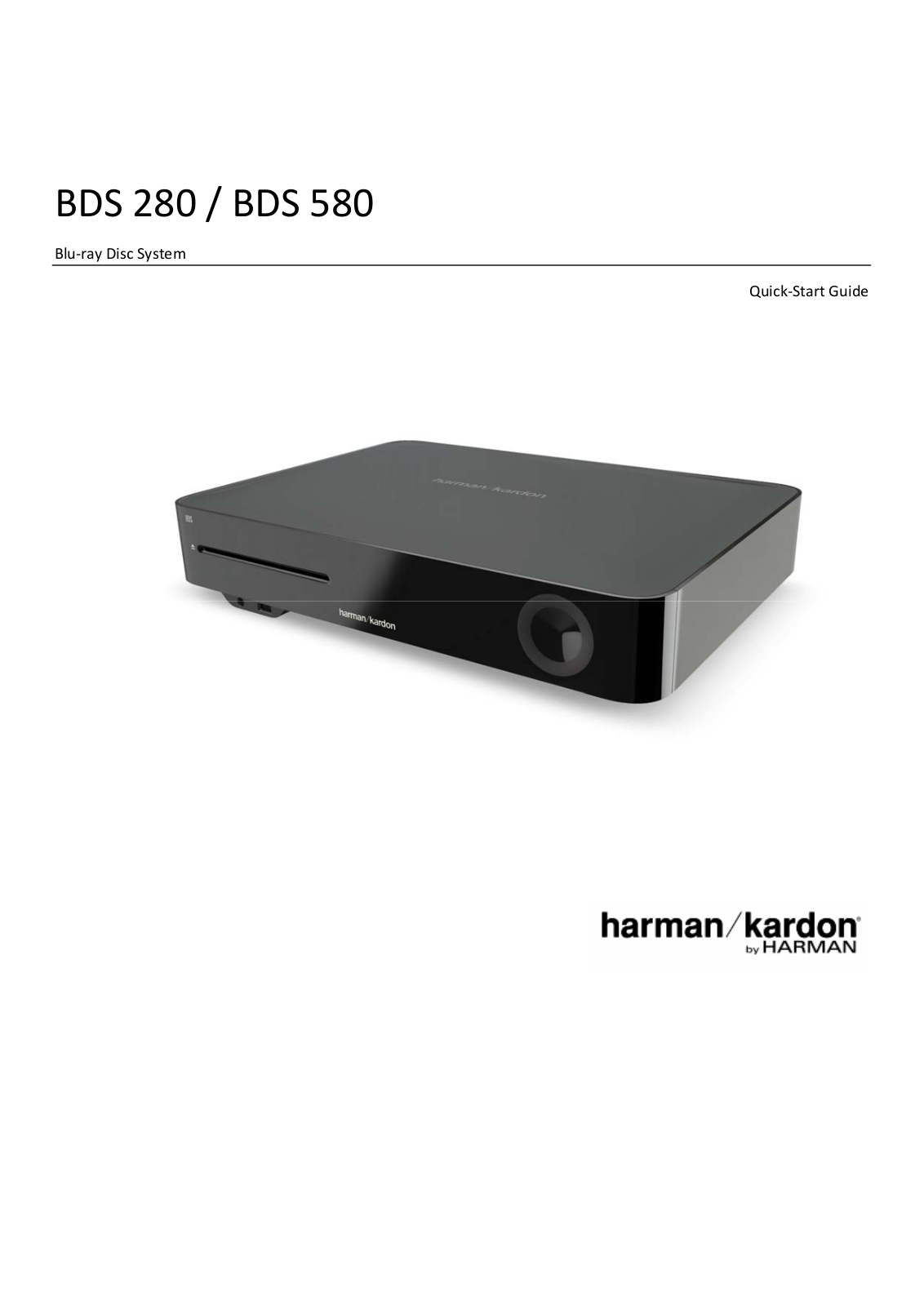 Harman BDS580 User Manual