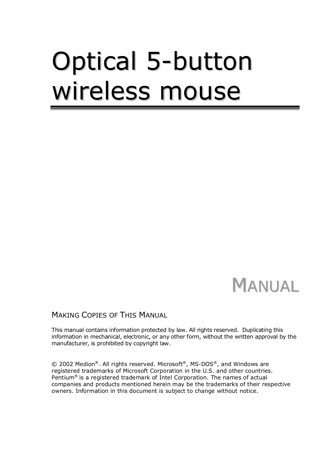 Medion MD 9470 user Manual