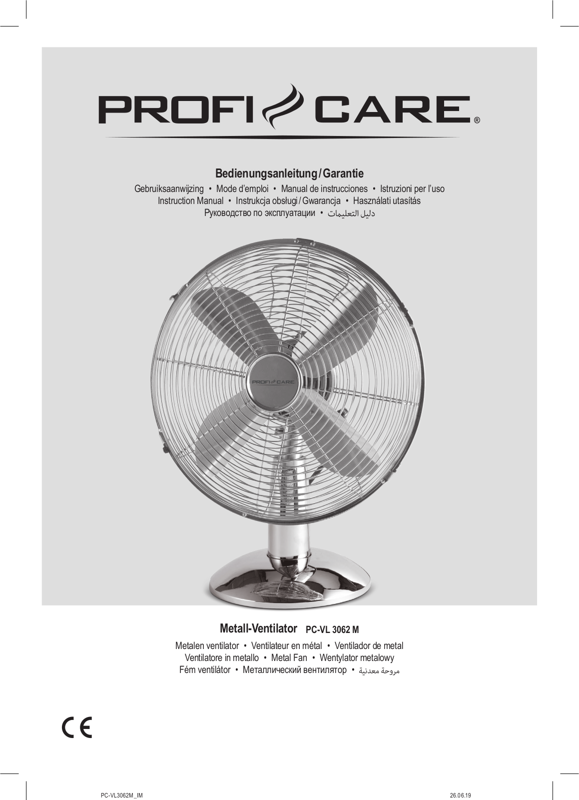 ProfiCare PC-VL 3062 M User Manual