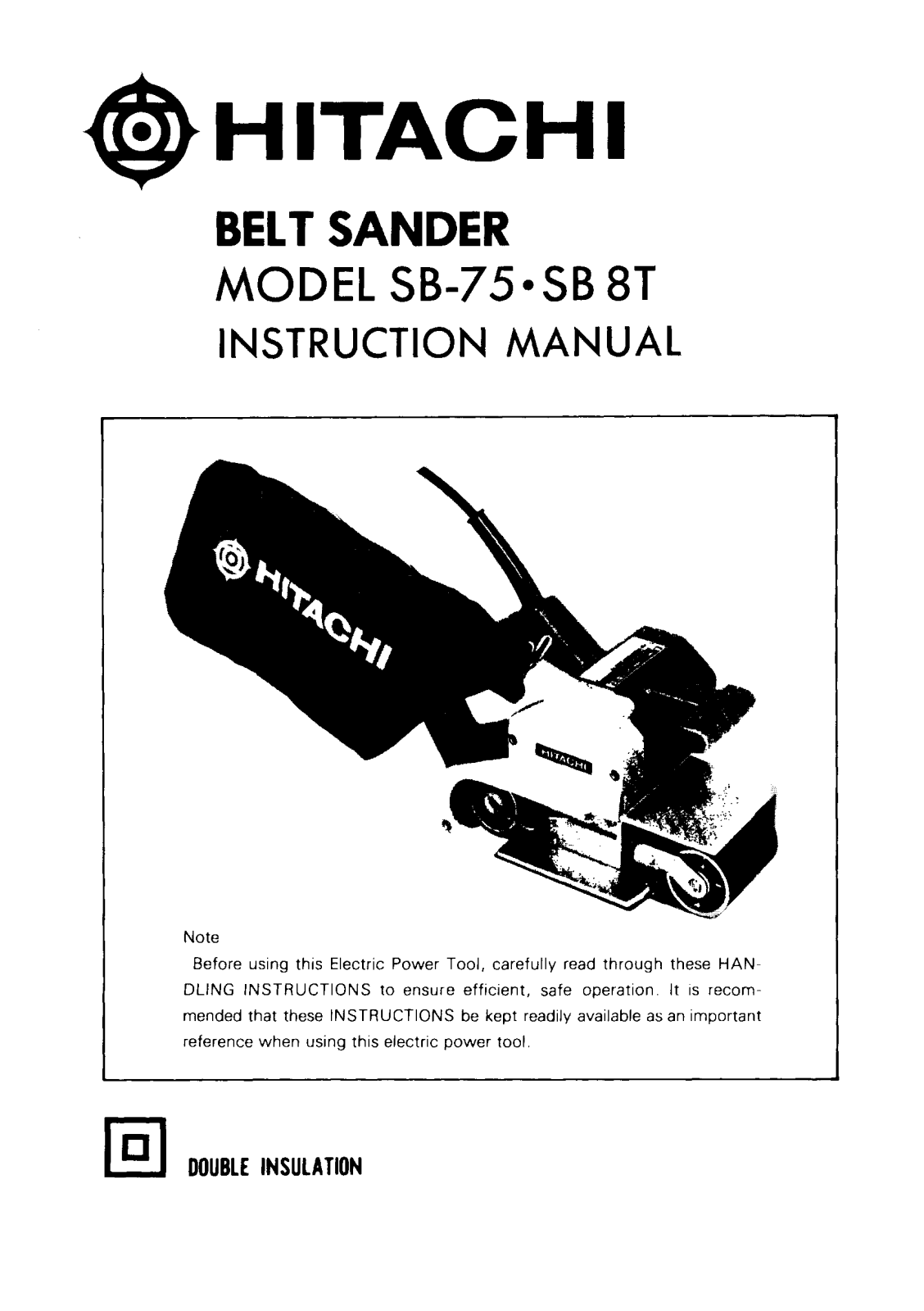 Hitachi SB75 User Manual