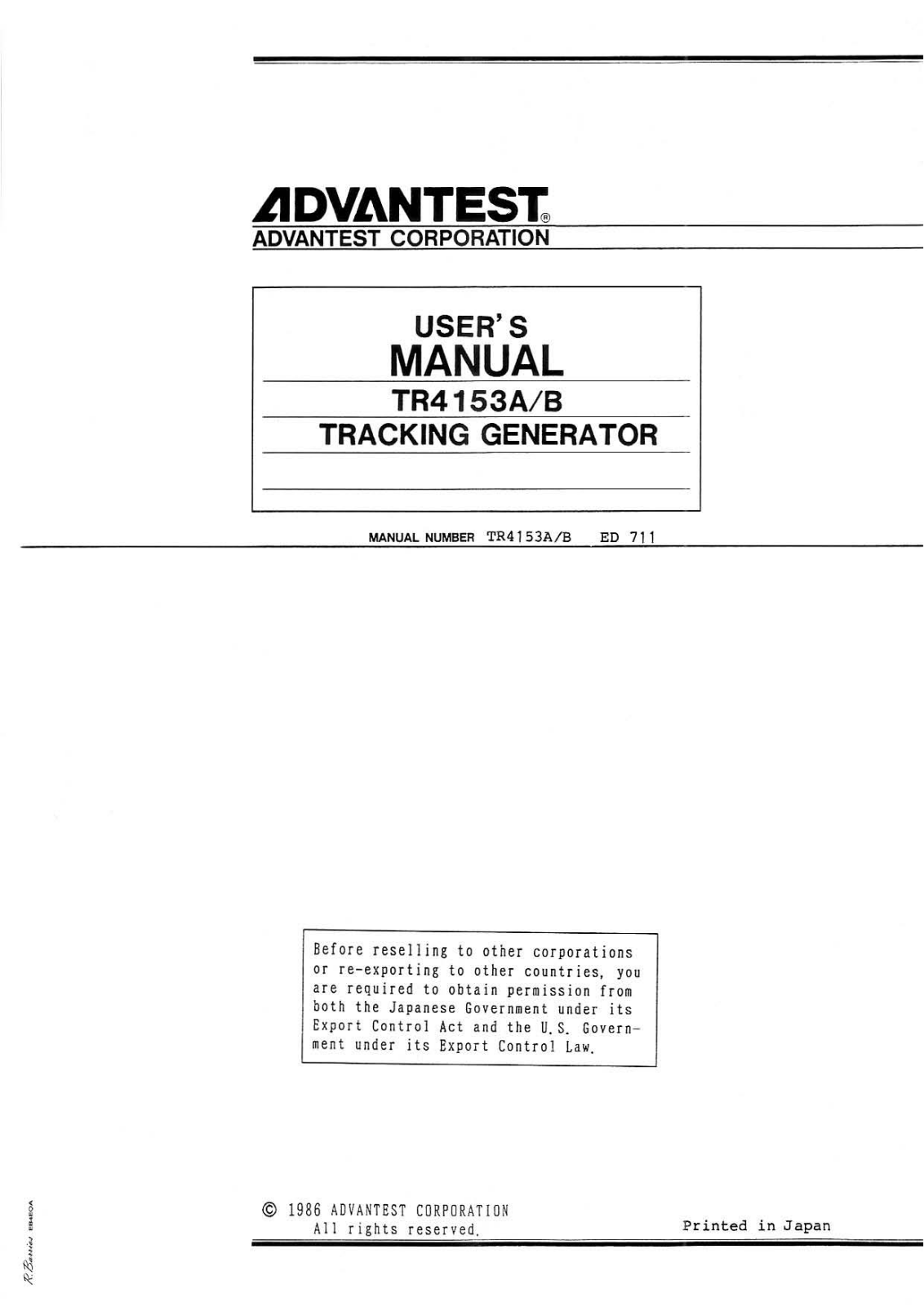 Advantest tr4153b schematic