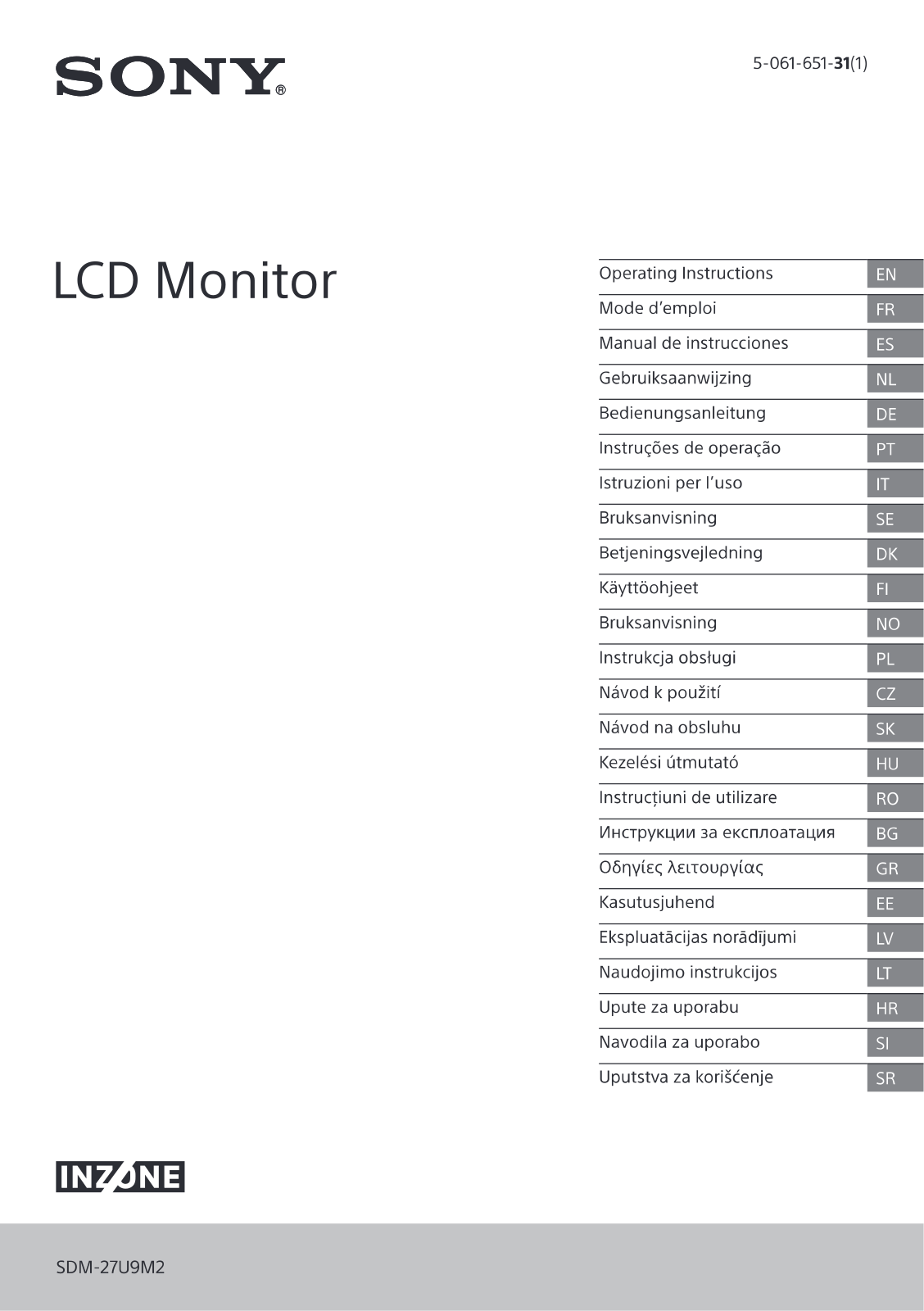 SONY SDM-27U9M2 User guide - ManualMachine.com