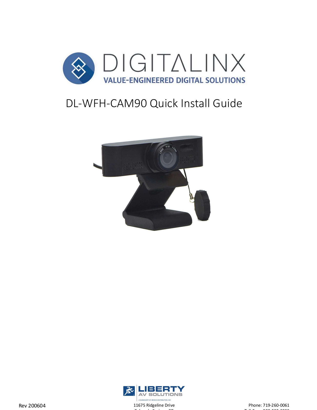 Liberty AV DL-WFH-CAM90 Users Manual