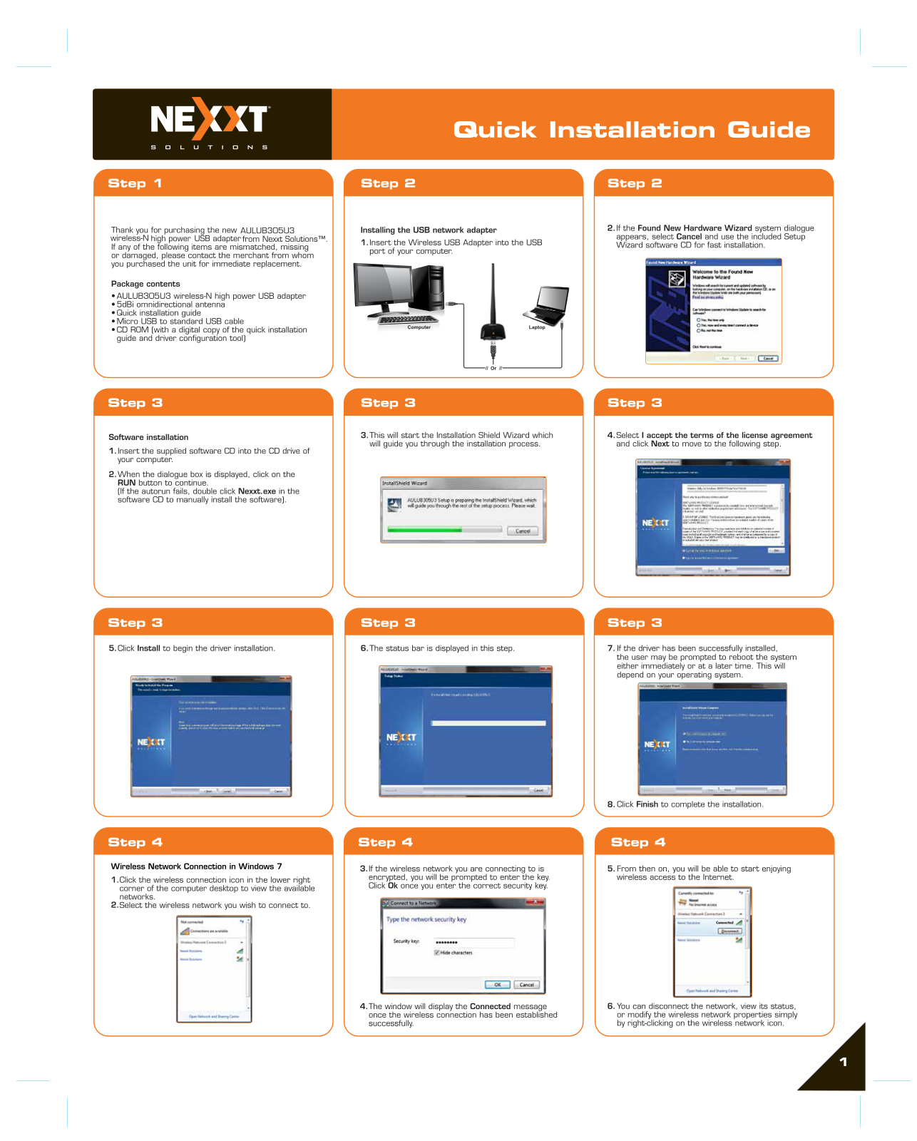 NEXXT SOLUTIONS 250U1 User Manual