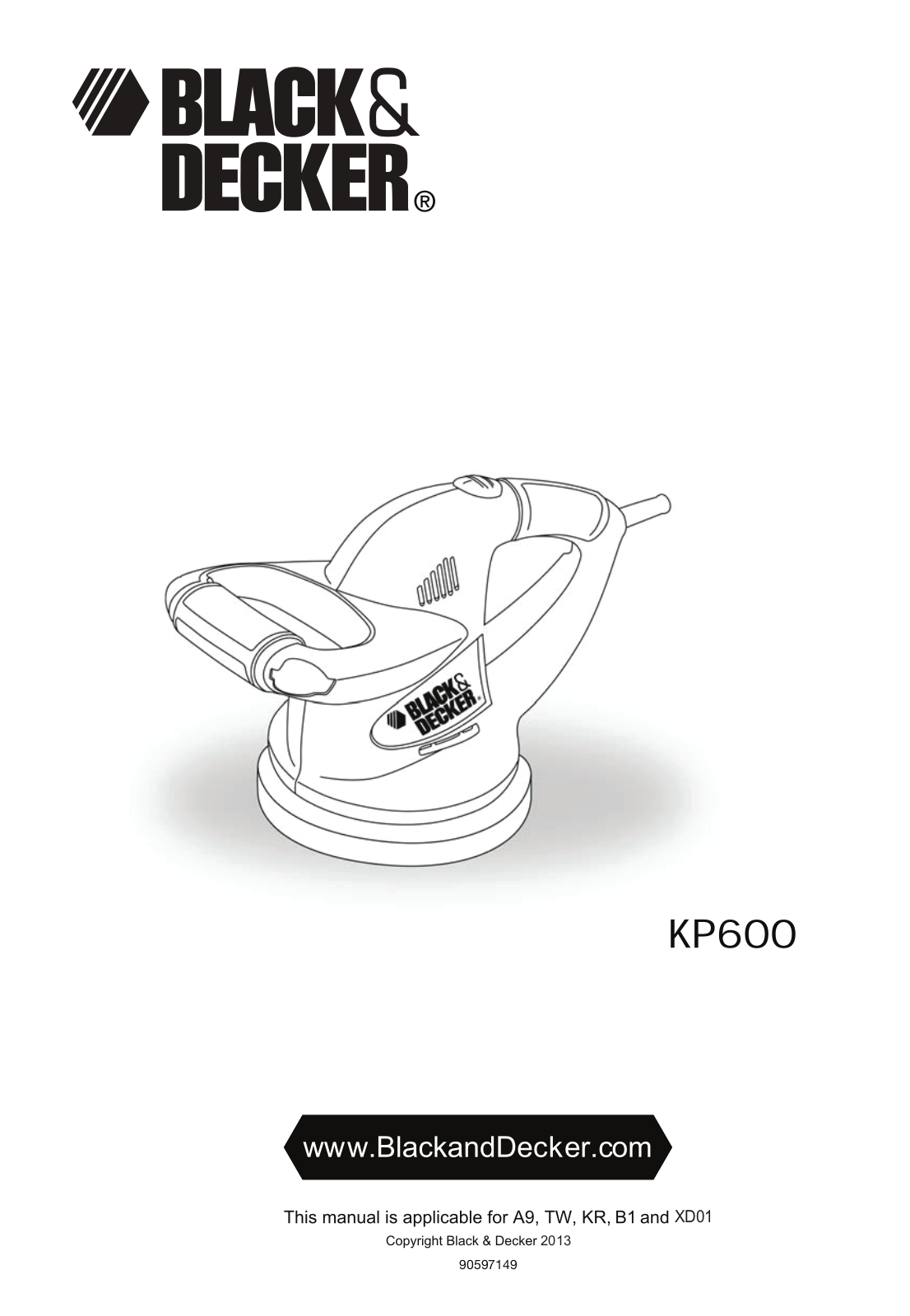 Black & Decker KP-600-A9, KP-600-KR, KP-600-B1, KP-600-XD01, KP-600-TW Instruction Manual