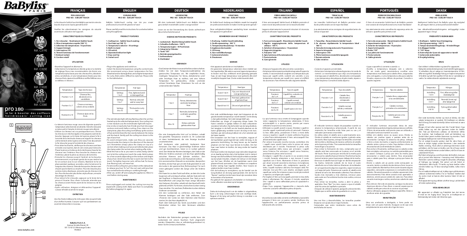 Babyliss C319E User Manual