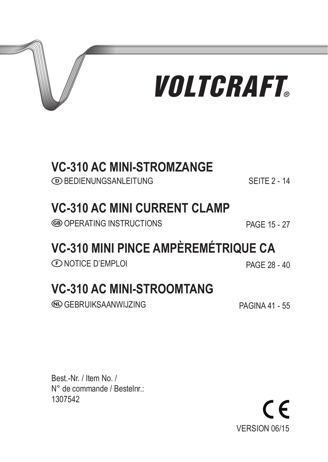 VOLTCRAFT VC-310 User guide