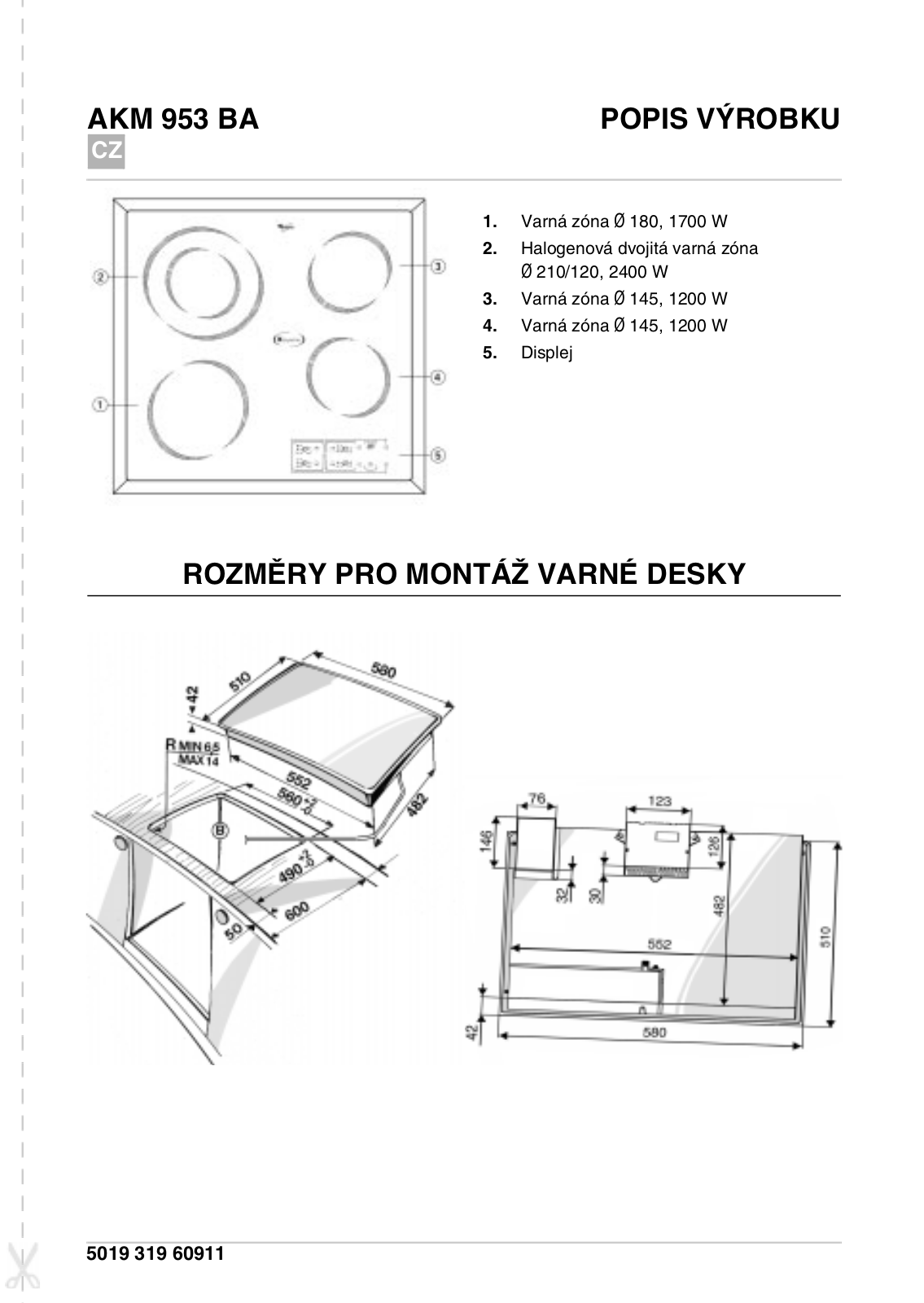 Whirlpool AKM 953/01 BA User Manual