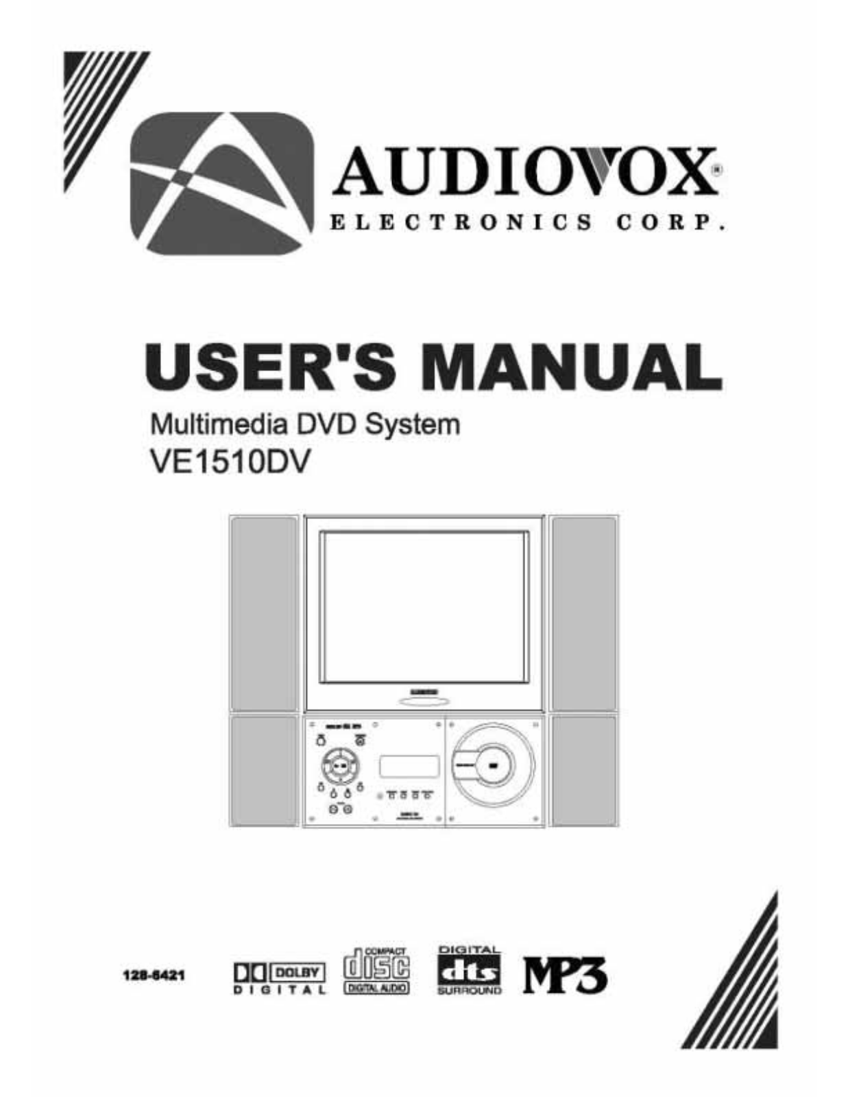 Audiovox VE 1510DV User Manual