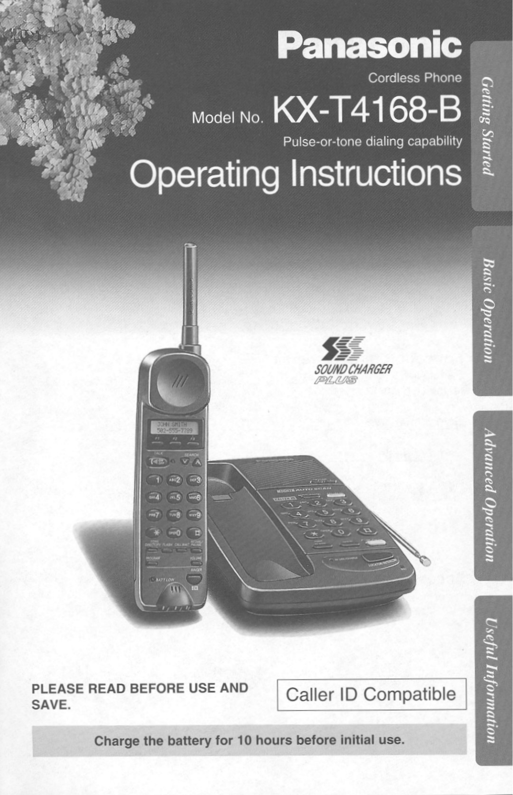 Panasonic kx-t4168 Operation Manual