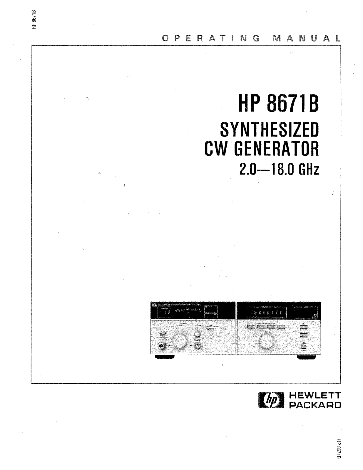 HP (Hewlett-Packard) 8671B User Manual