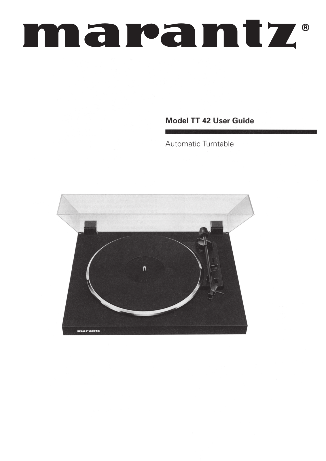 Marantz TT42P User Guide