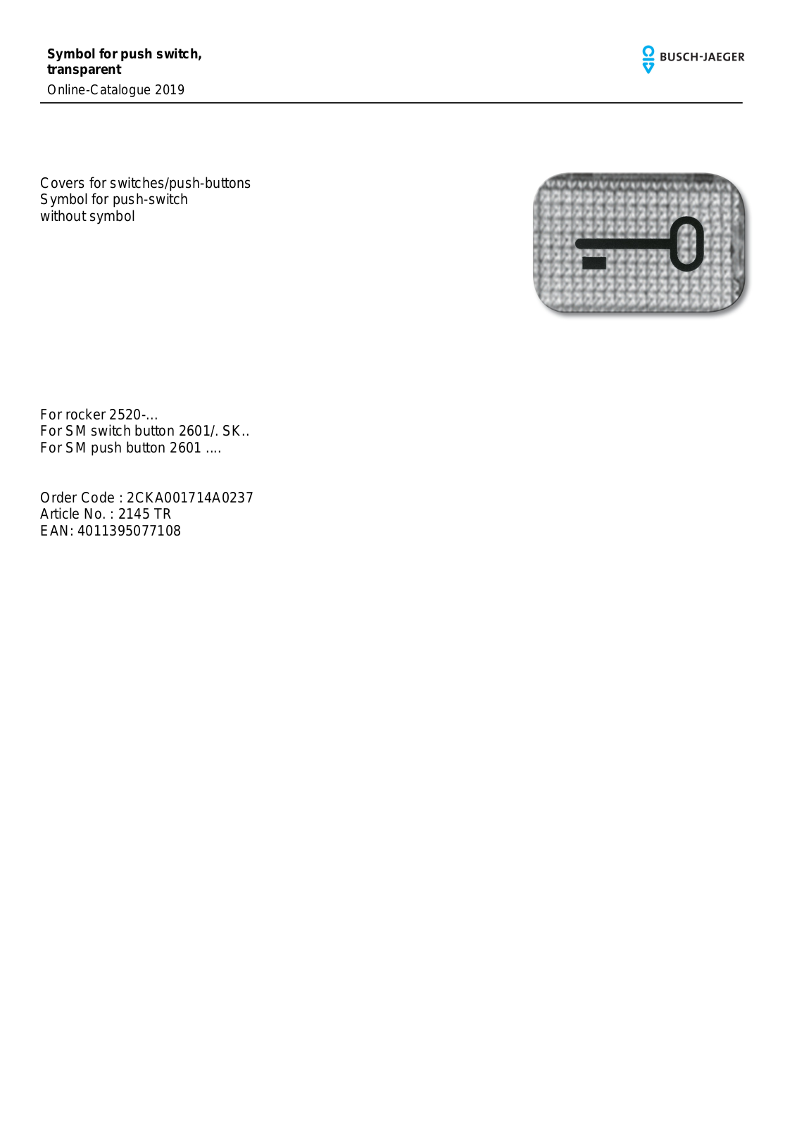 Busch-Jaeger 2145 TR User Manual - ManualMachine.com