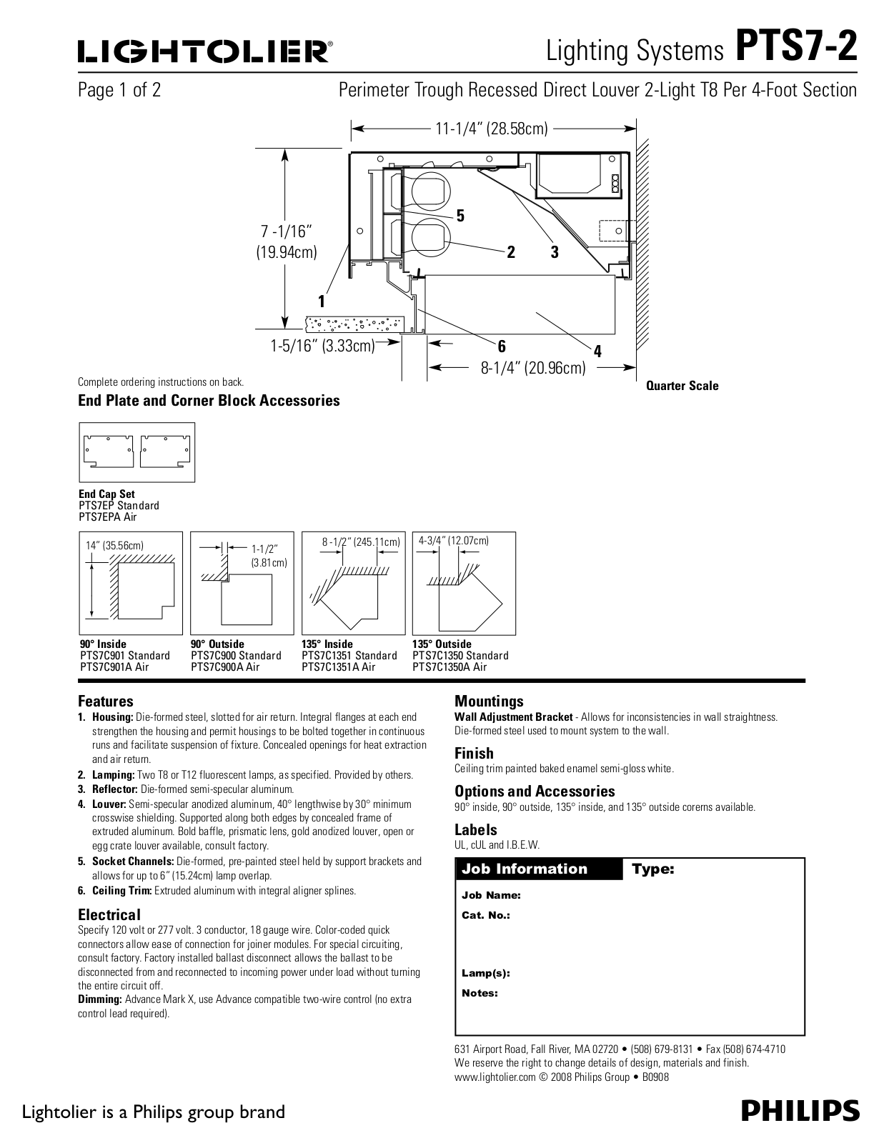 Lightolier PTS7-2 User Manual