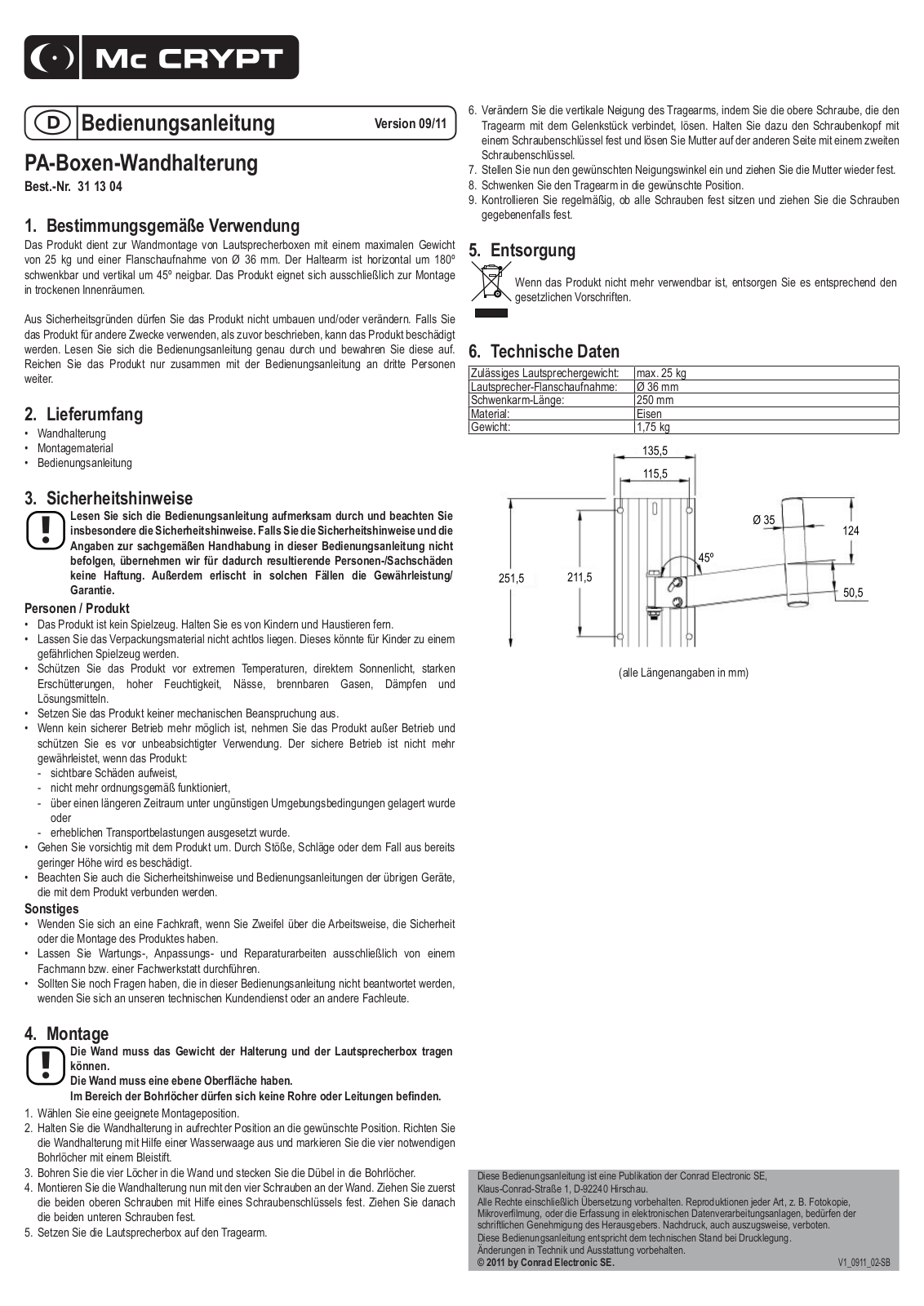 Mc Crypt 31 13 04 Operation Manual