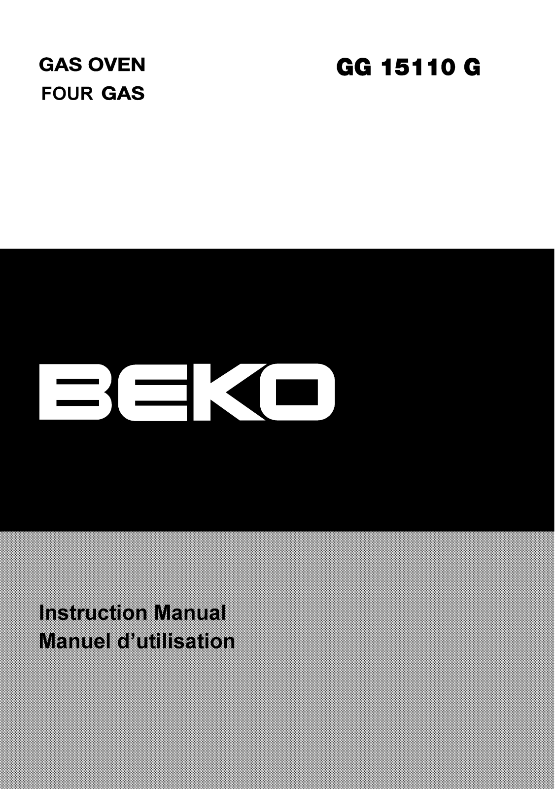 Beko GG15110G User manual