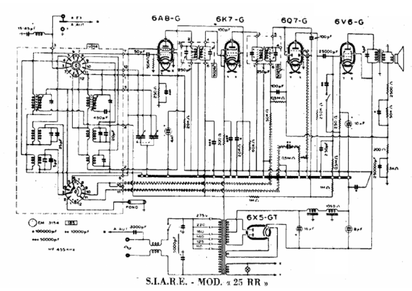 Siare Crosley 25 rr schematic