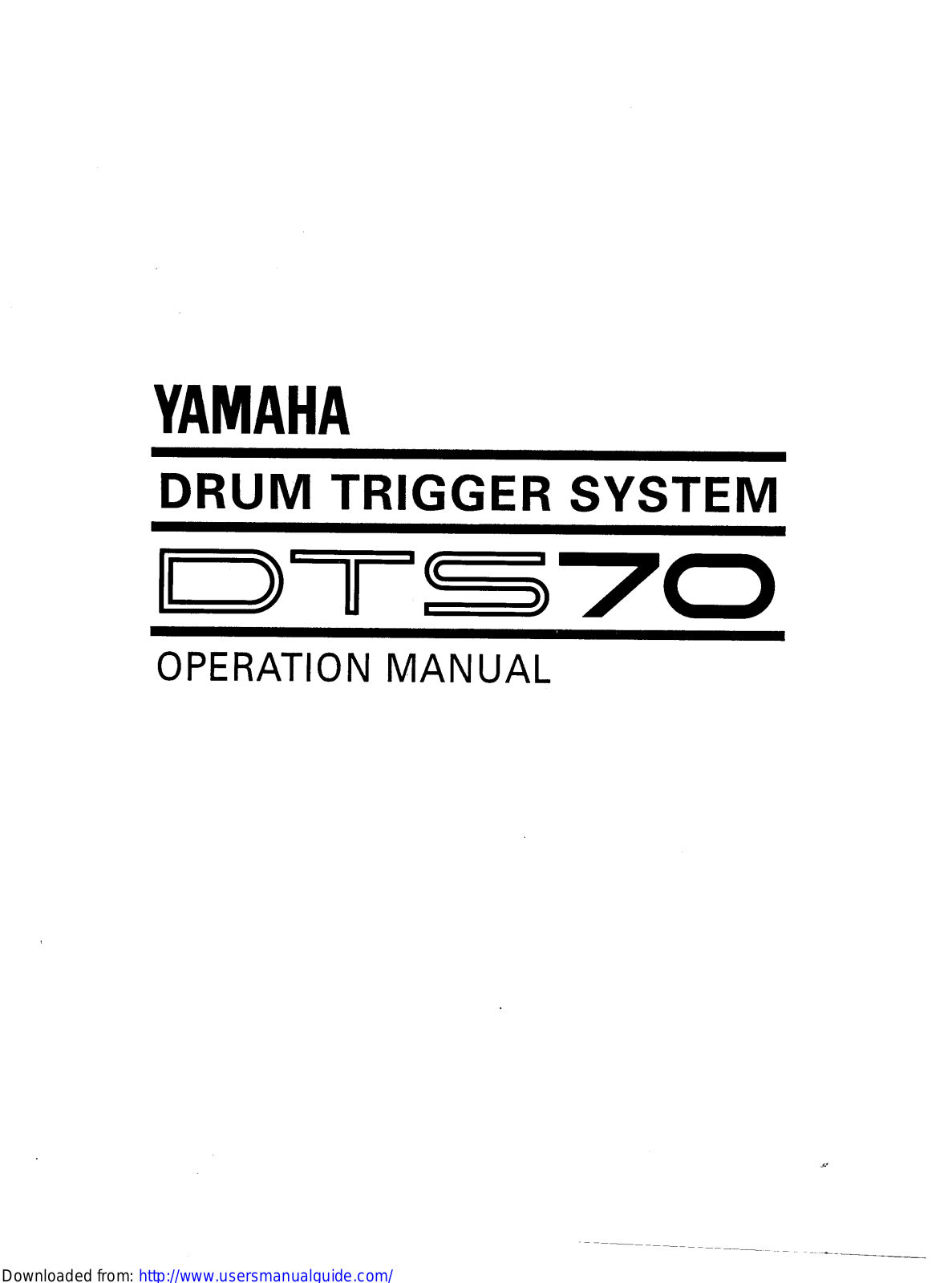 Yamaha Audio DTS70 User Manual