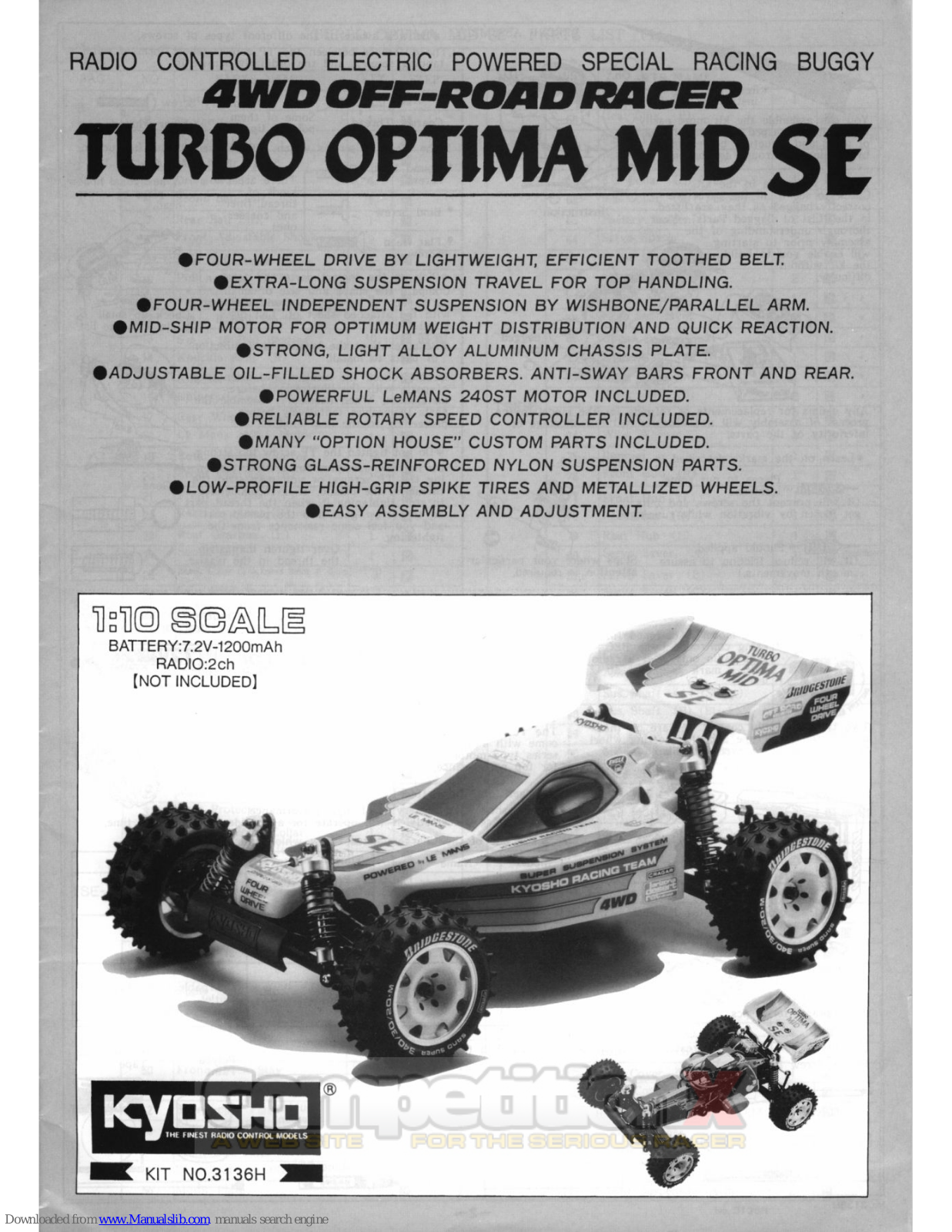 Kyosho Turbo Optima Mid SE User Manual