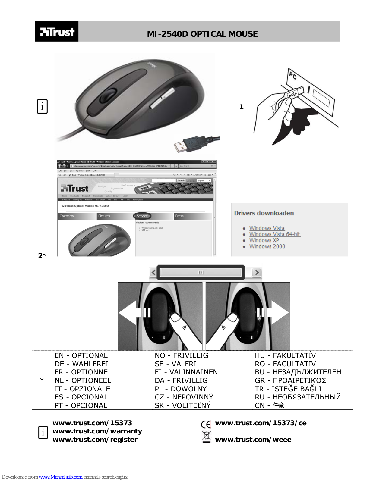 Trust MI-2540D Quick Manual