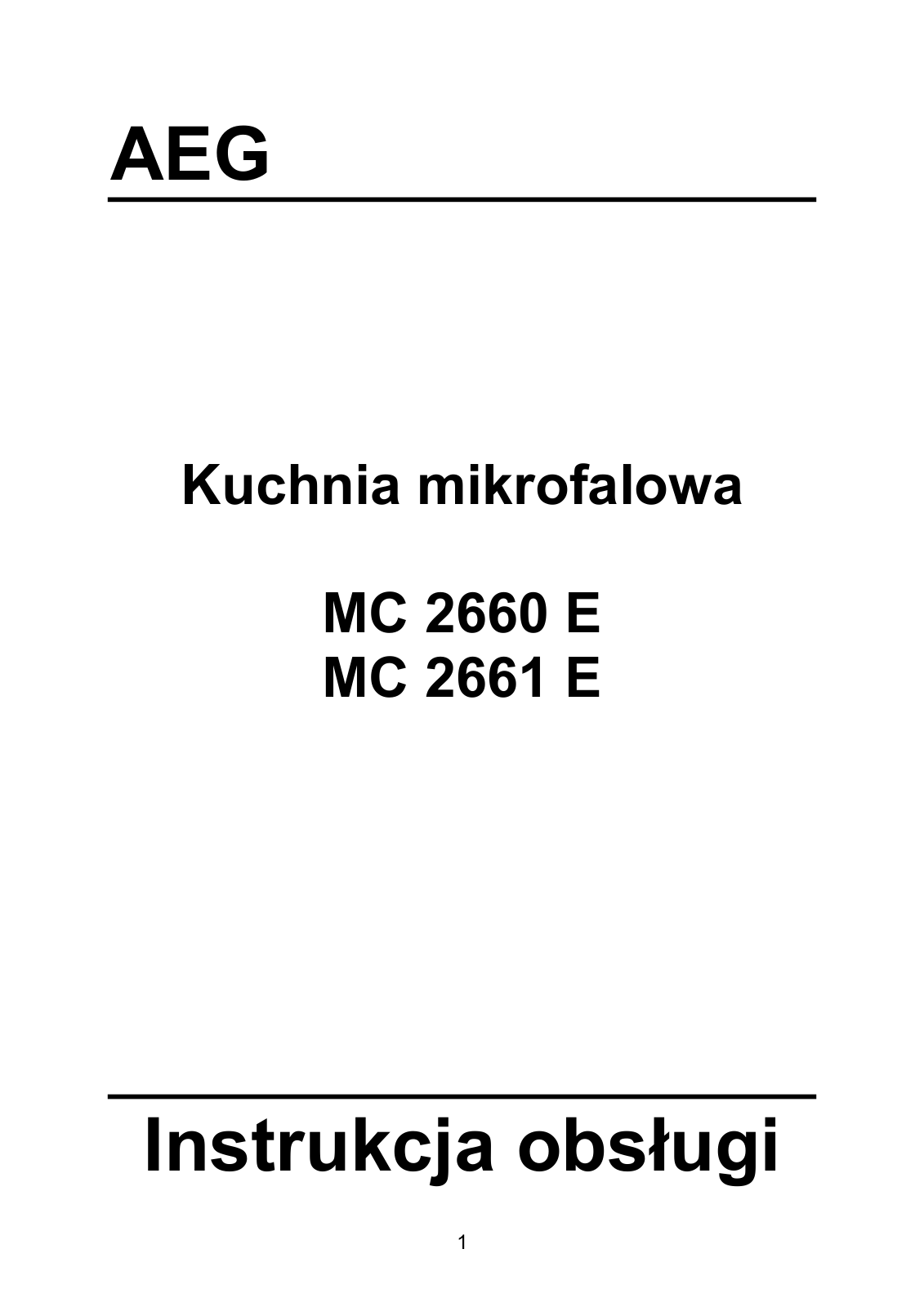 AEG MC2660E User Manual