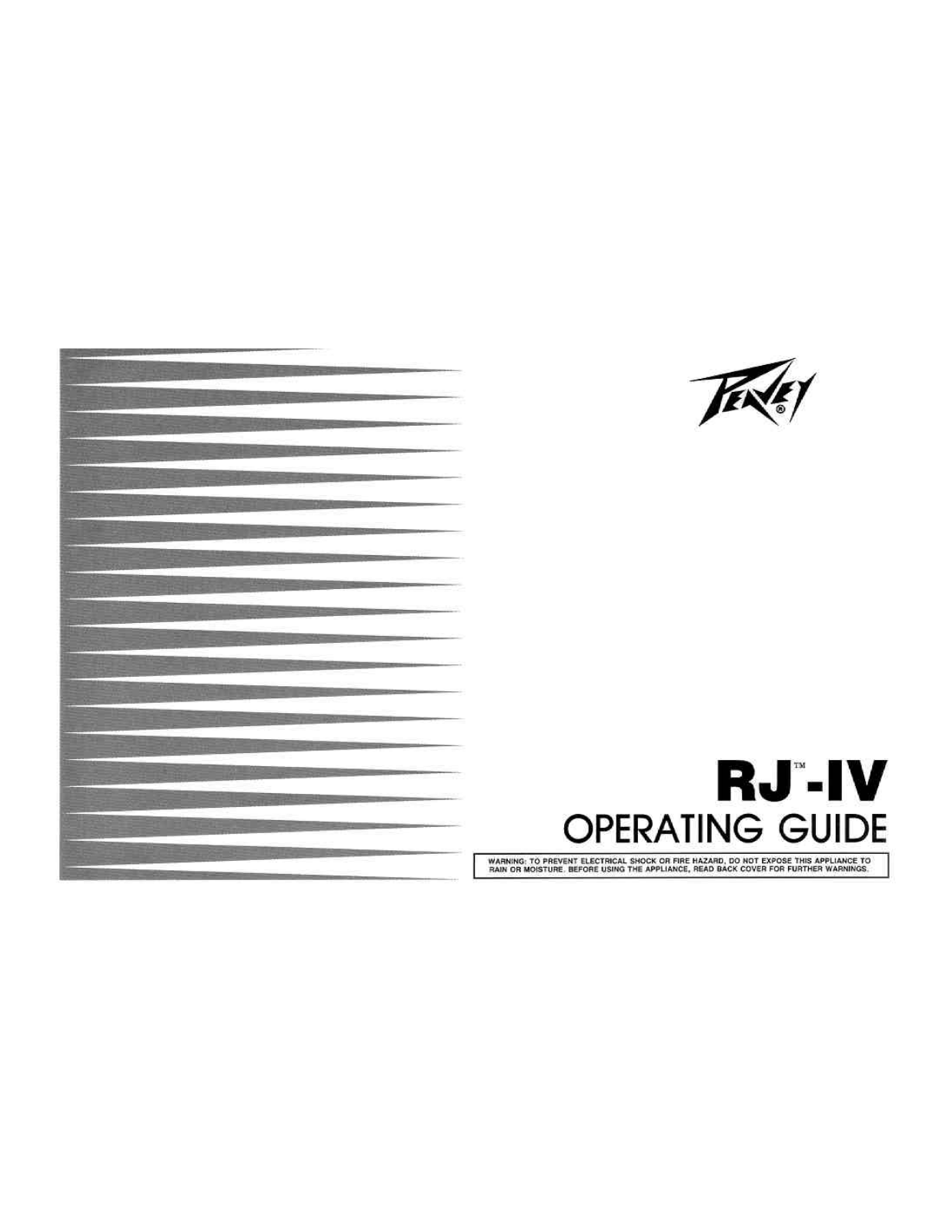 Peavey RJ-IV Operating guide