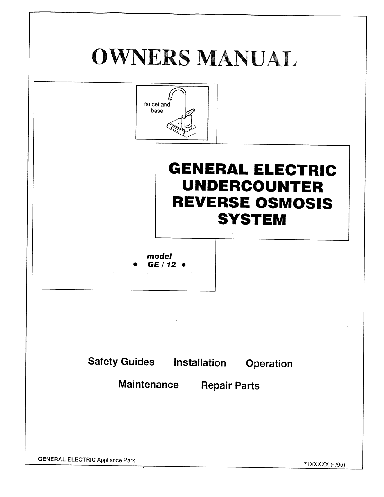 GE GE12 Owner’s Manual