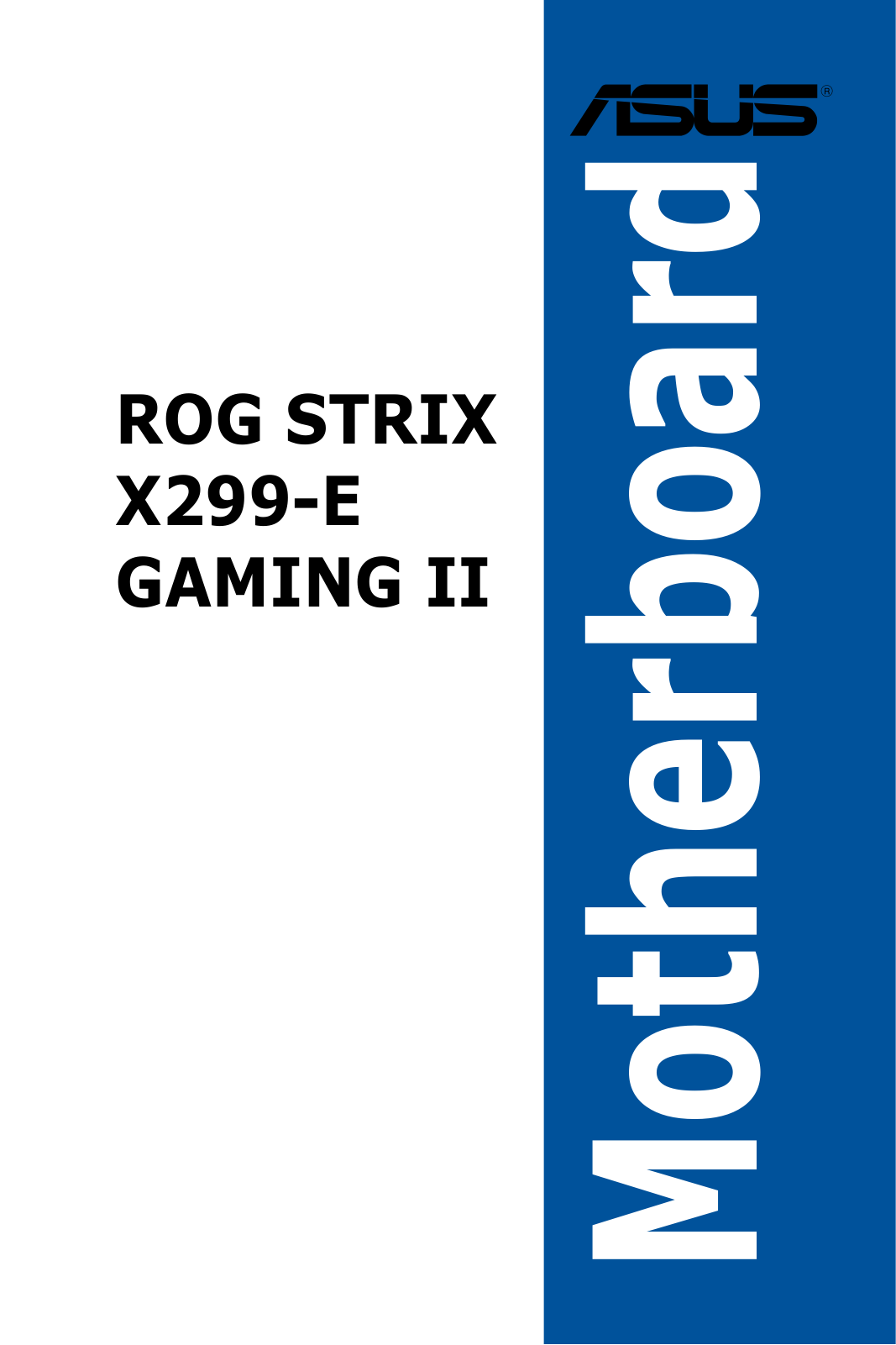 Asus ROG STRIX X299-E GAMING II User manual