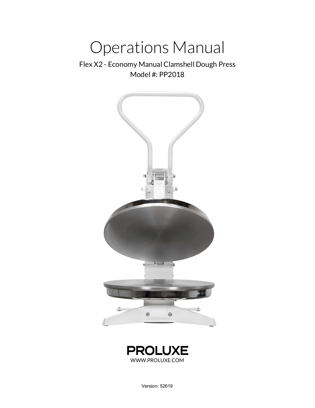 Proluxe Flex X2 PP2018 Operation Manual - ManualMachine.com