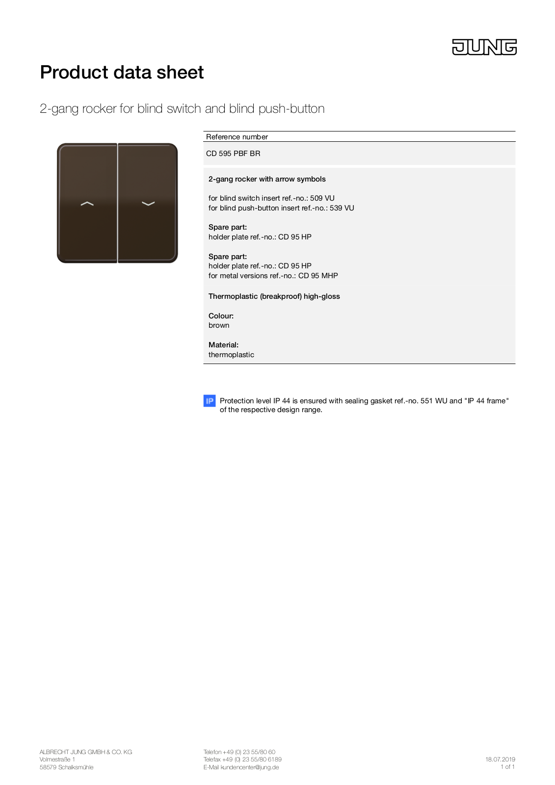 Jung CD 595 PBF BR User Manual