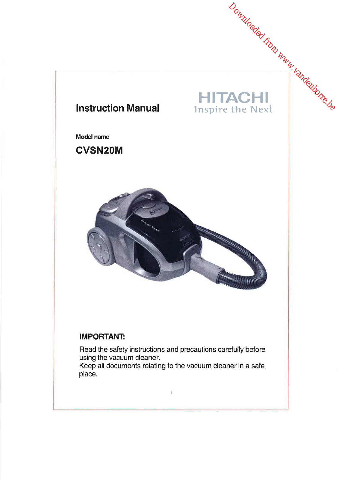 HITACHI CVSN20M User Manual