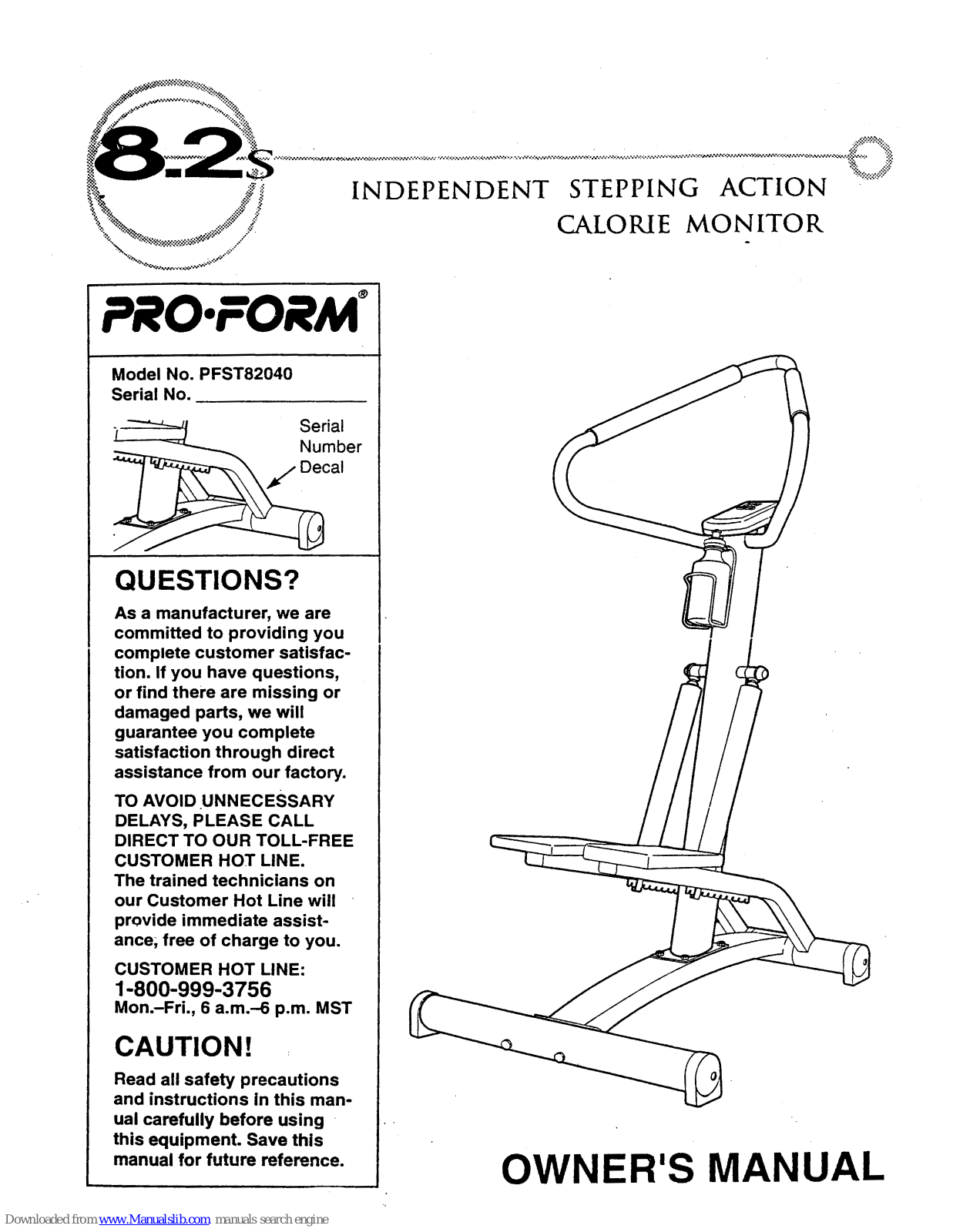 Pro-Form 8.2s, PFST82040 User Manual