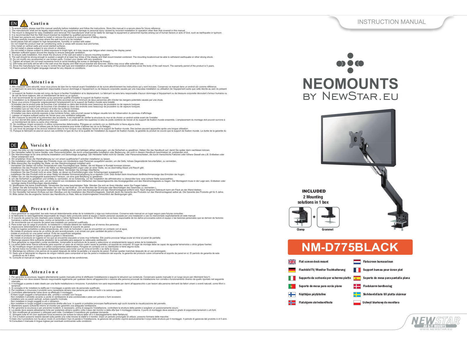 NewStar NM-D775BLACK User Manual