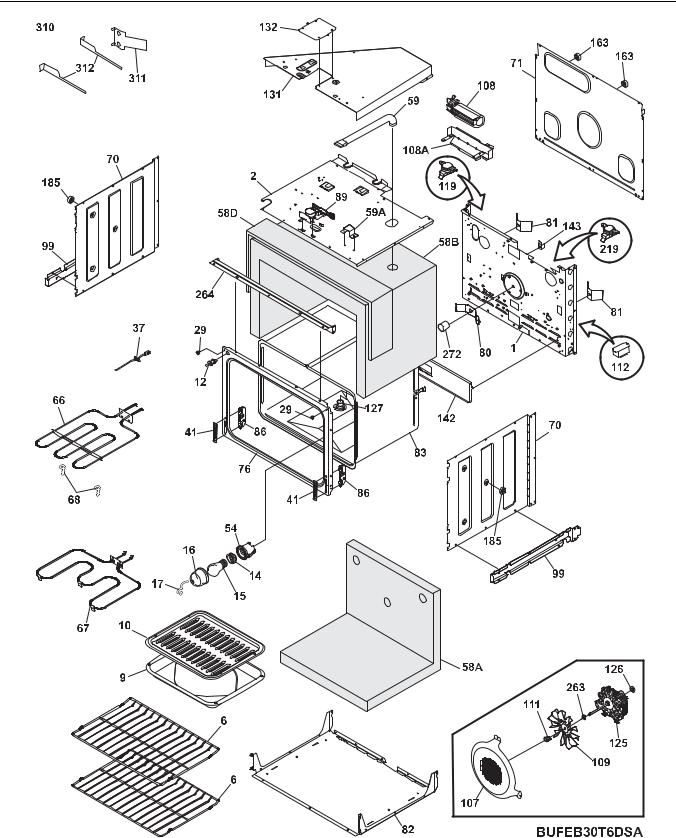 Frigidaire FEB30T6DCA Parts Manual