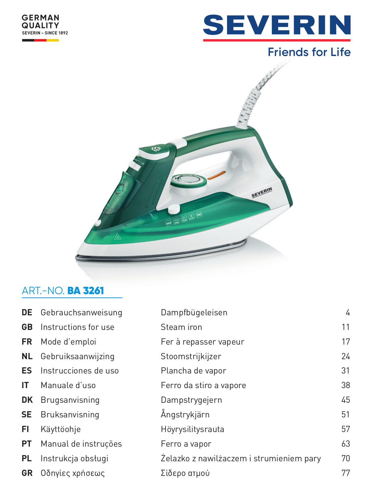 Severin BA 3261 User guide - ManualMachine.com