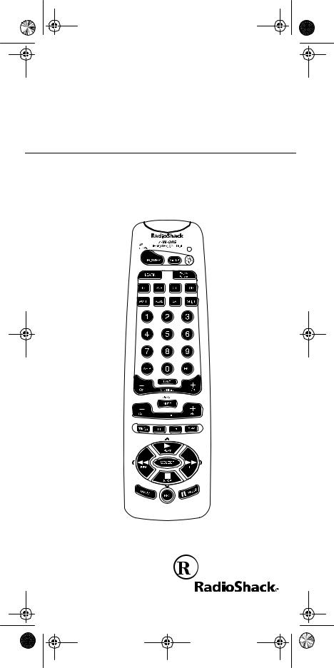 Radio Shack 7-in-1 Remote Control with Lighted Keypad User Manual
