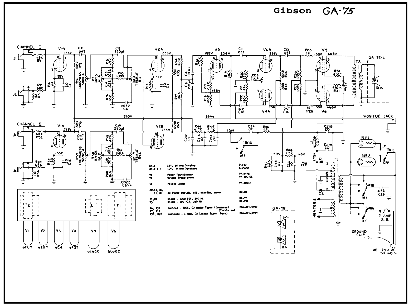 Gibson ga75 schematic