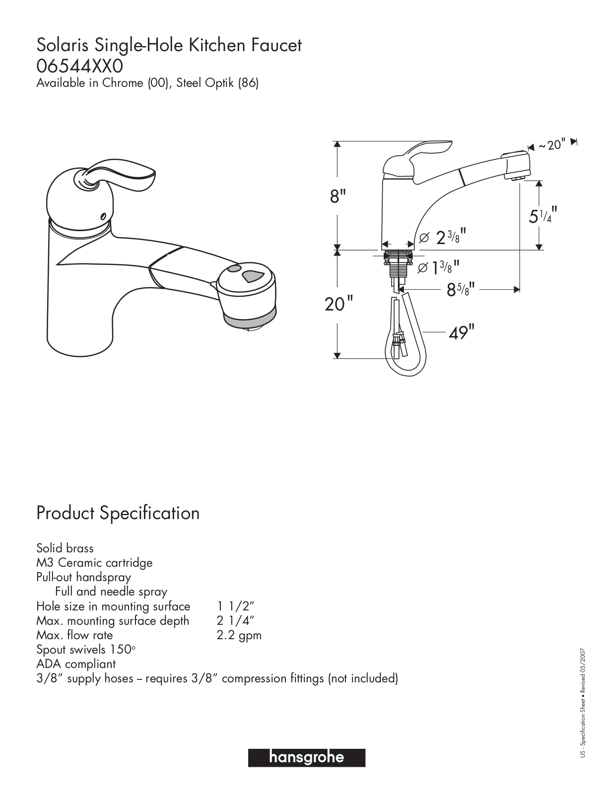 Hans Grohe 06544XX0 User Manual